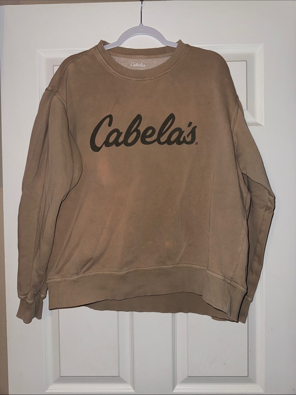 Cabela's Brown Crewneck Sweatshirt with Logo
